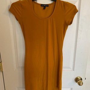 Mustard T-shirt Dress